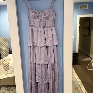 Altar'd State Lavender Tiered Maxi Dress